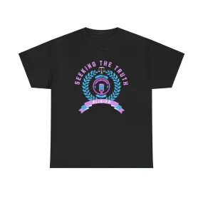 Logo Seeking the Truth Unisex Heavy Cotton Tee - Black Inspirational Graphic T-Shirt