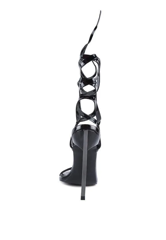 London Rag Smacker Stiletto Lace Up Sandal