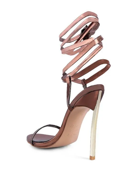 London Rag Smacker Stiletto Lace Up Sandal