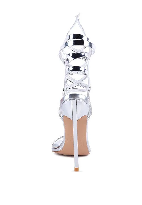 London Rag Smacker Stiletto Lace Up Sandal