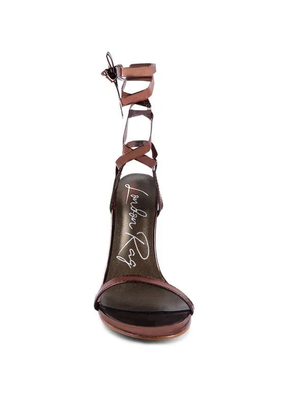London Rag Smacker Stiletto Lace Up Sandal