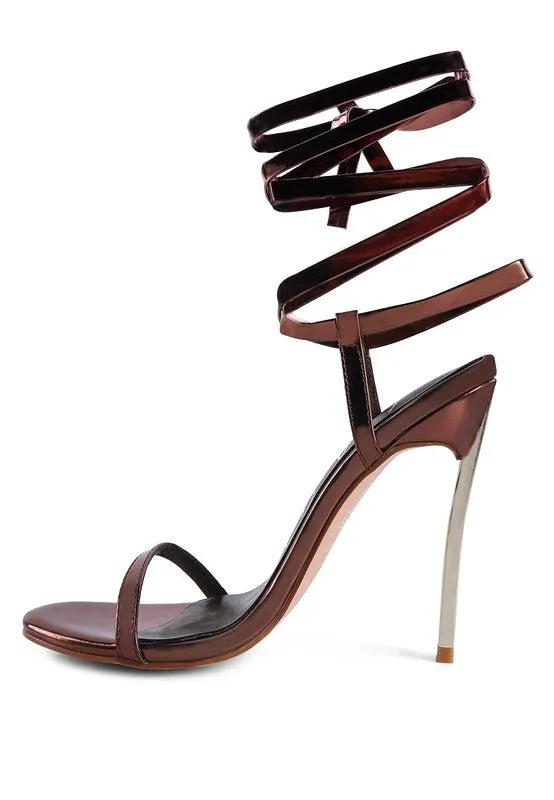 London Rag Smacker Stiletto Lace Up Sandal