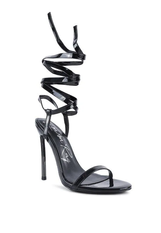 London Rag Smacker Stiletto Lace Up Sandal