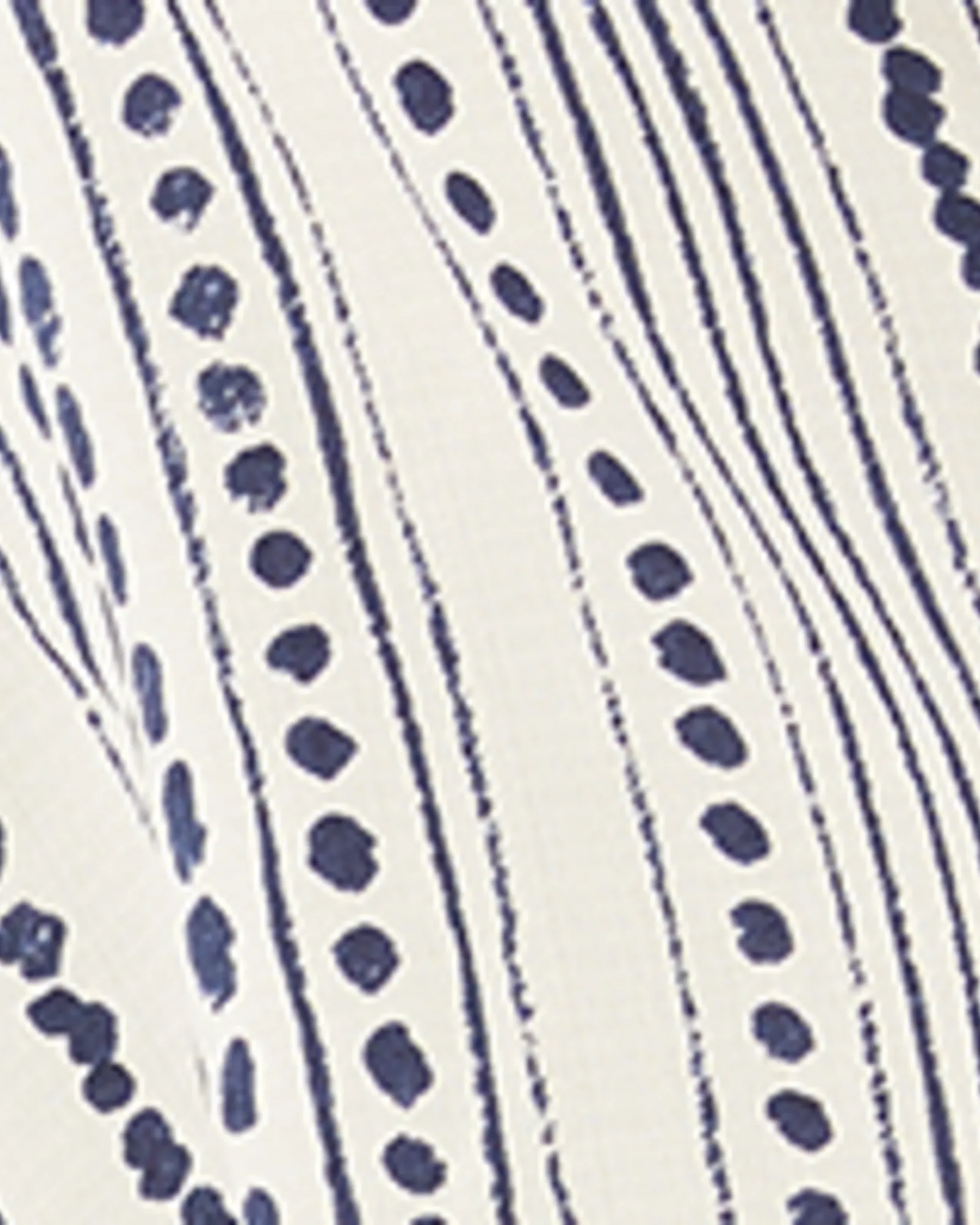 Lori Print Crepe Blouse | Ivory / Navy