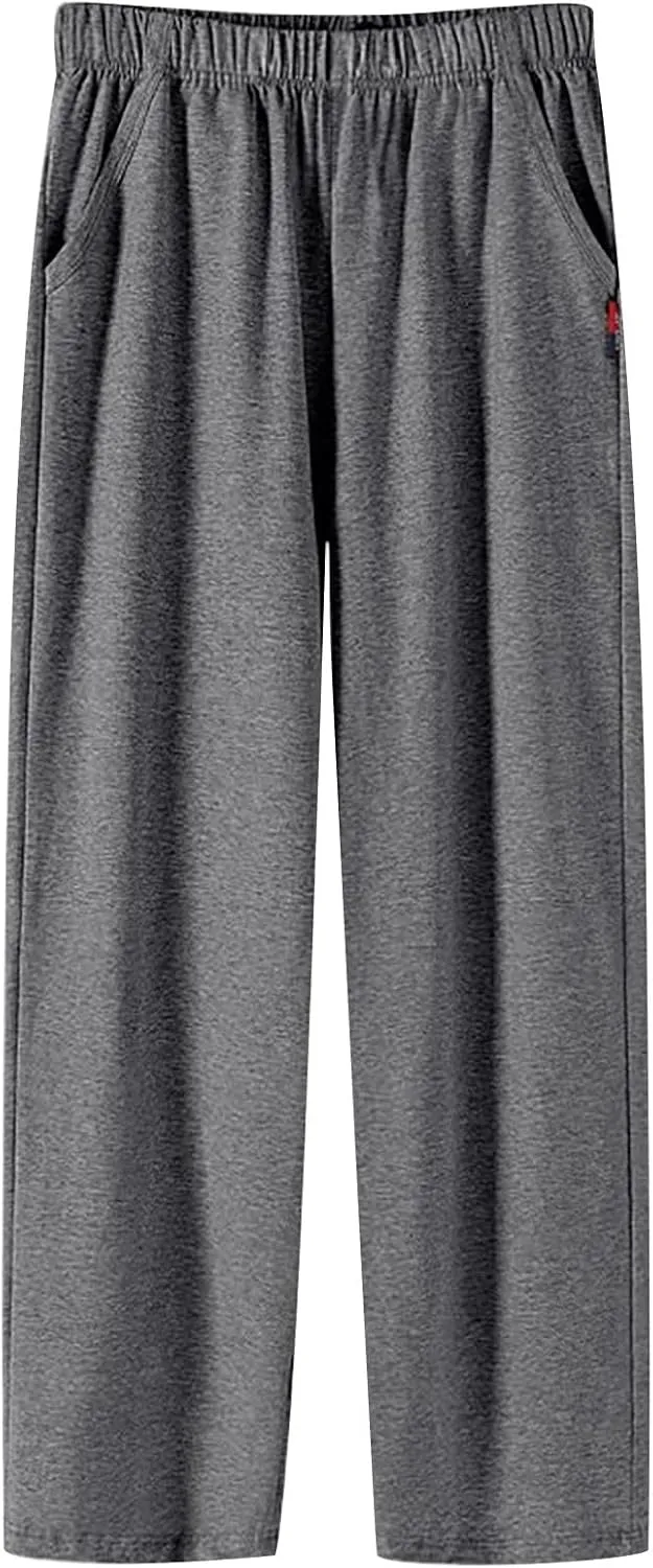 Men's Baggy Wide Leg Pants Summer Elastic Waist Trendy Comfortable Soft Fit Elasticity Comfy Fashion Trousers
