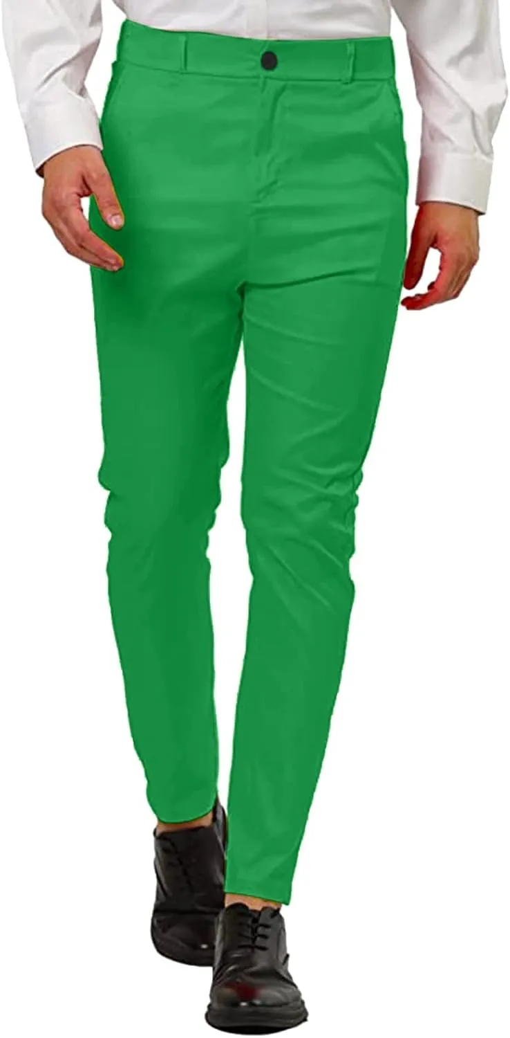 Men's Slim Leg Pants Summer Elastic Waist Fit Comfortable Soft Fit Sport Clothes Comfy Fashion Trendy Trousers