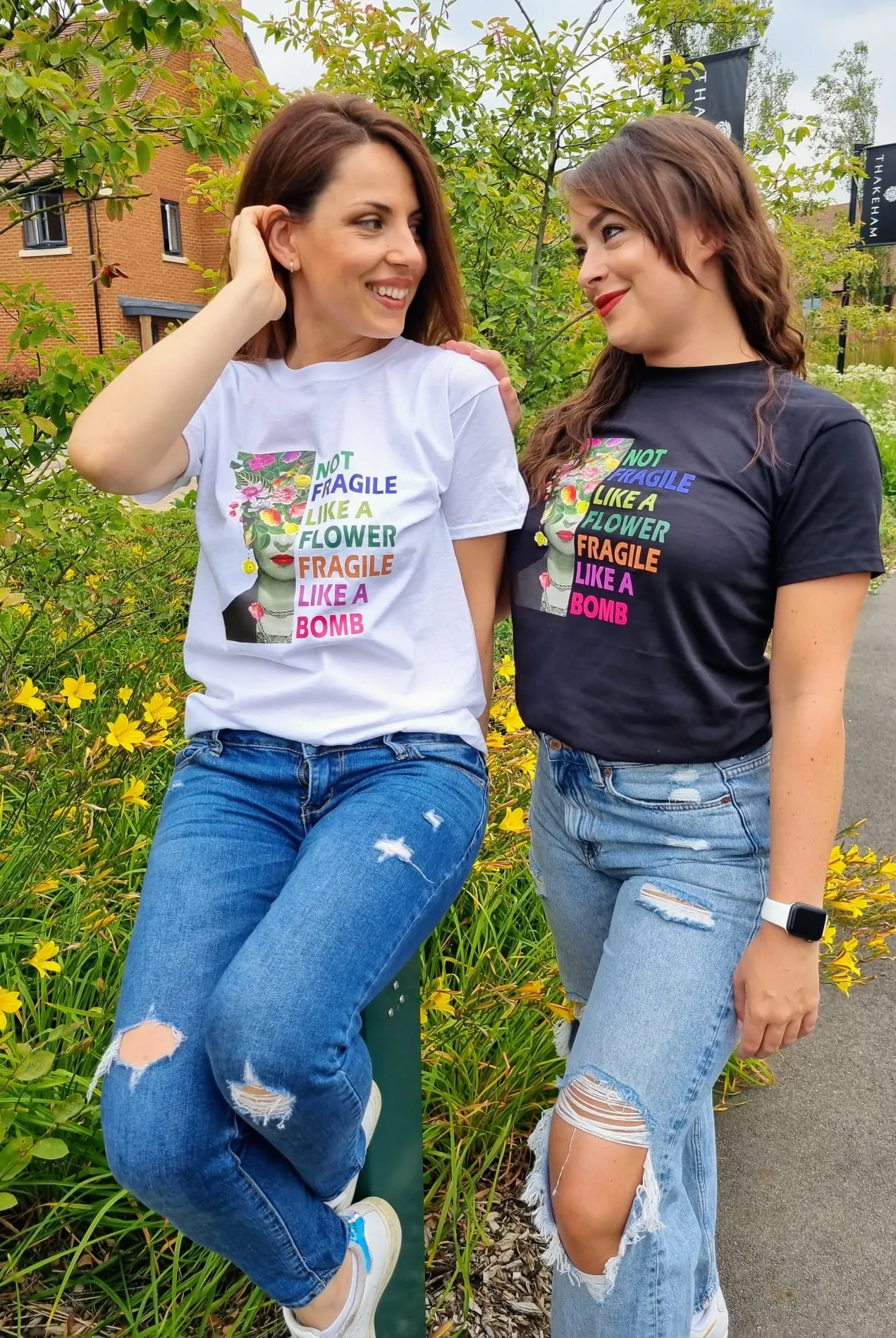 Mexican Summer Rainbow Text Slogan Tee In Black