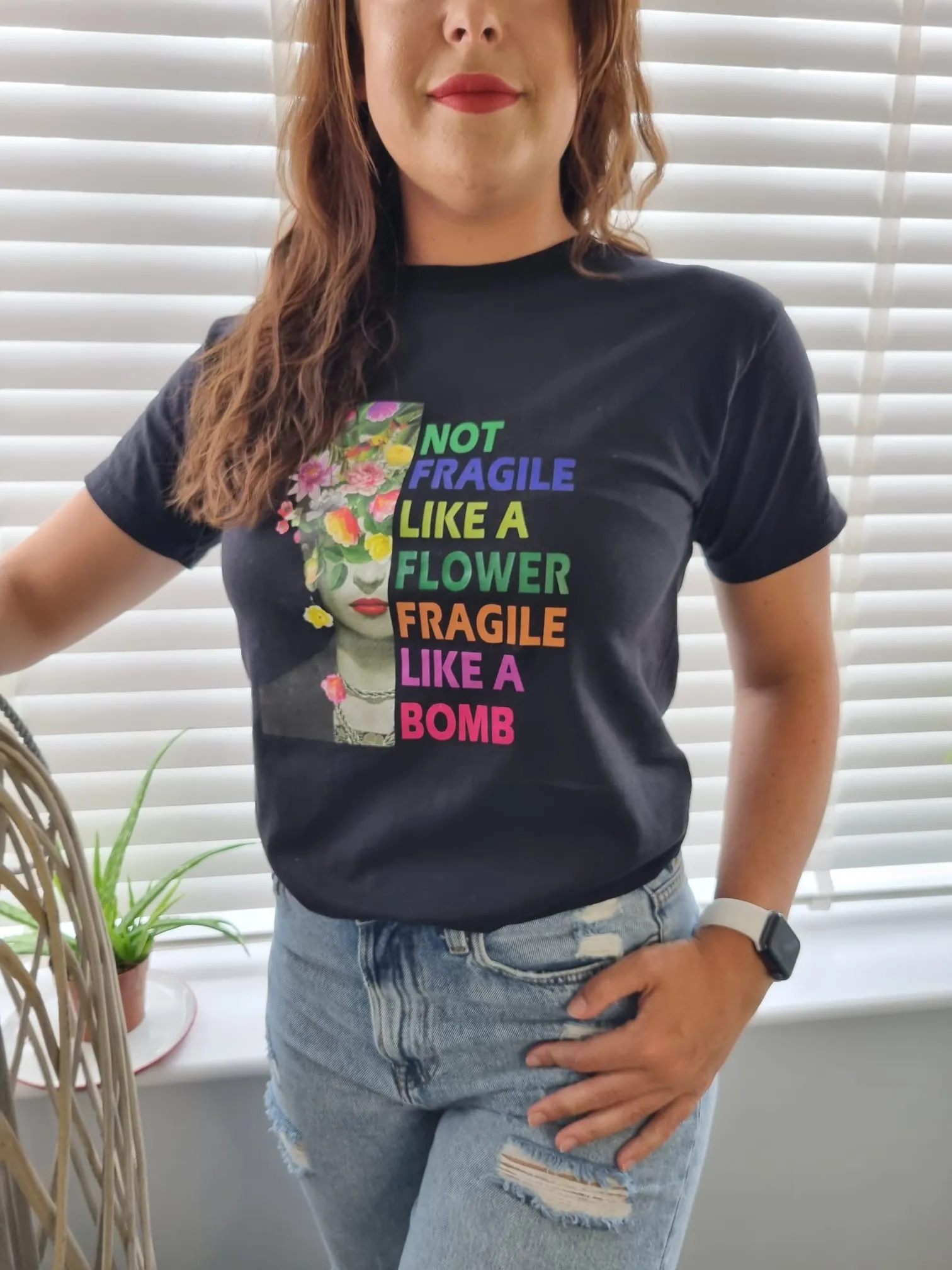 Mexican Summer Rainbow Text Slogan Tee In Black