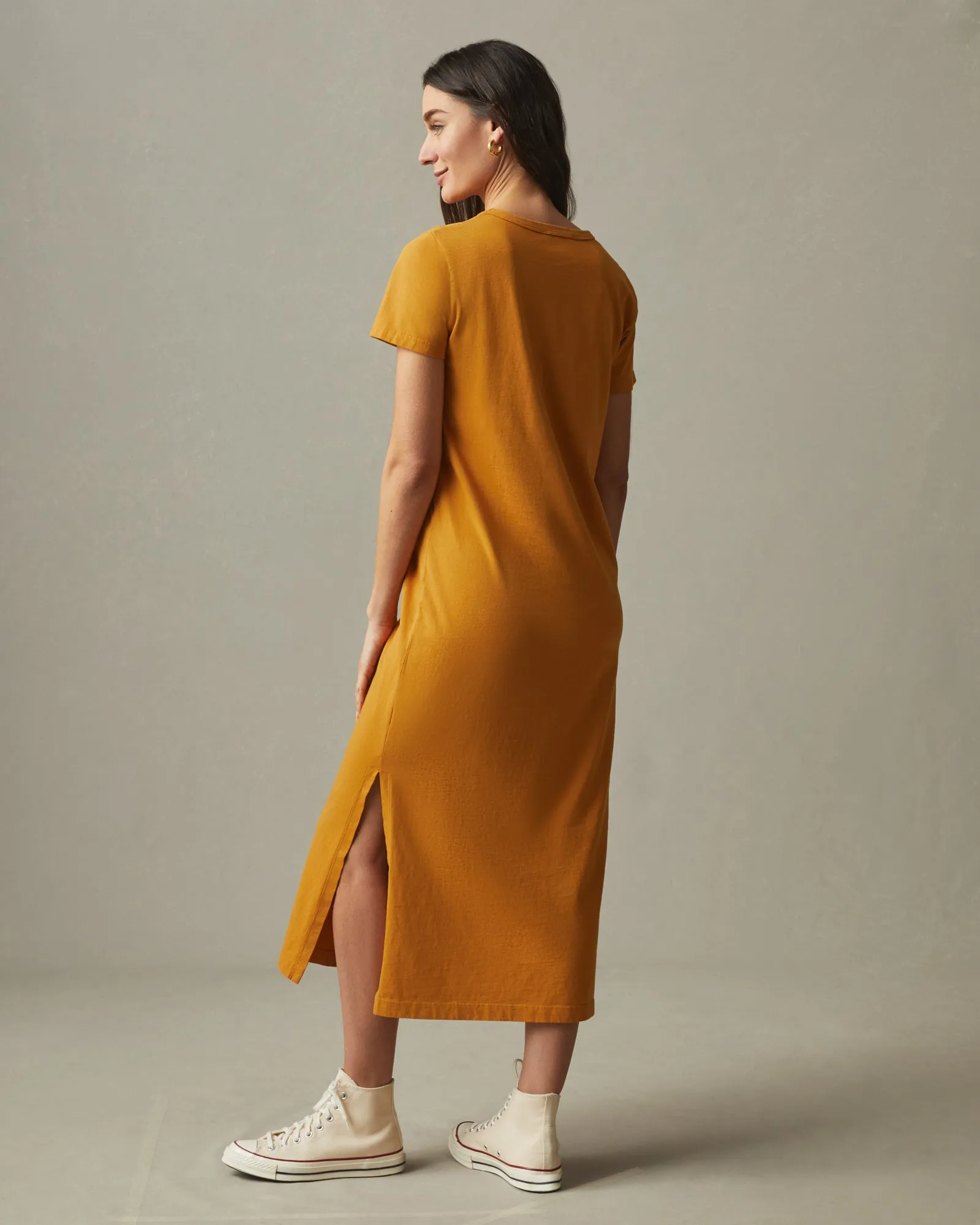 Midi Tee Dress - Inca Gold
