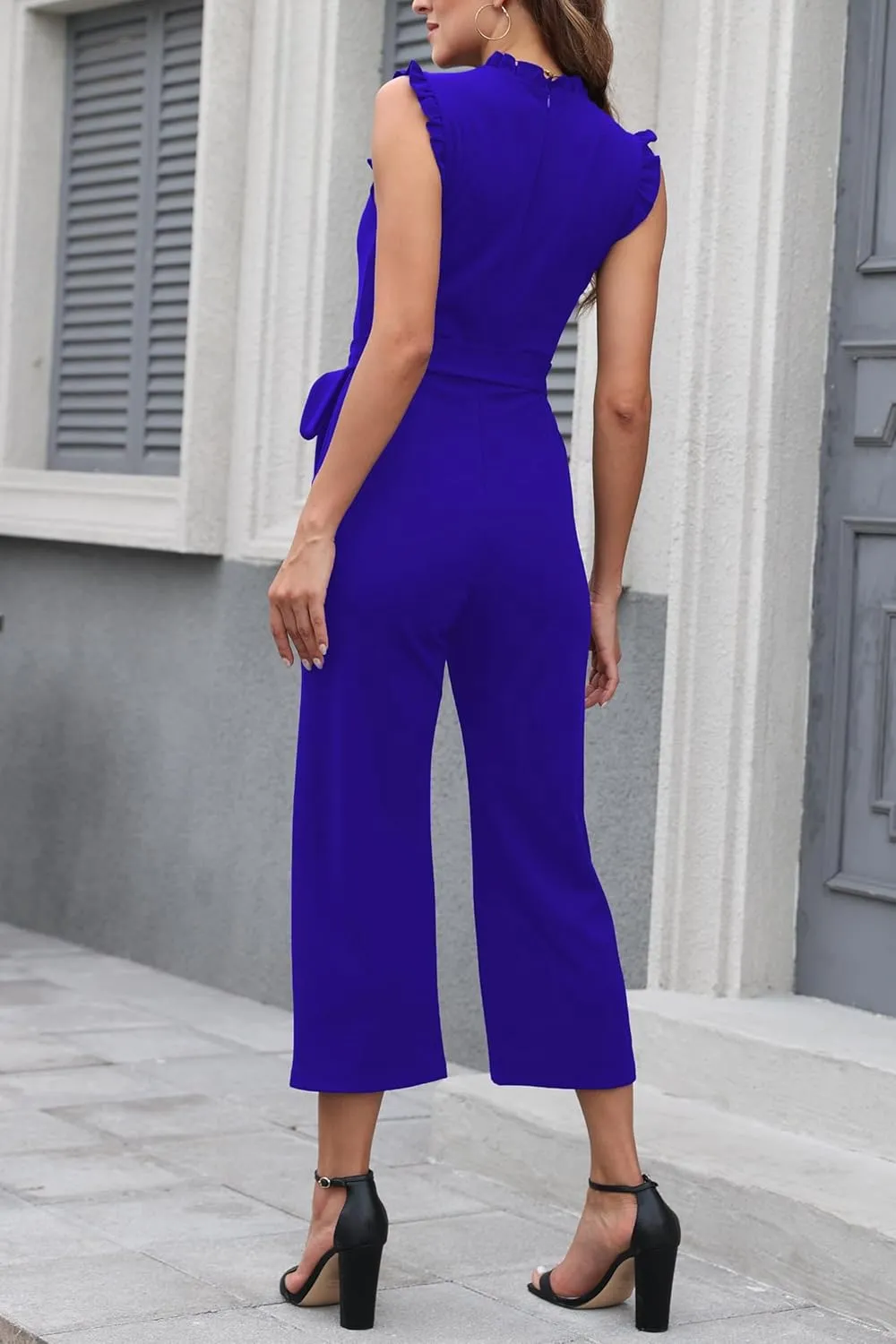 MOONCOLOUR Womens Jumpsuits Casual Summer Dressy Romper Sleeveless Wide Leg Long Pants Outfits Fashion Travel Clothes
