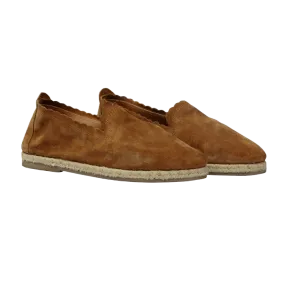 Myra Ladies Velvet Espadrilles Brown Slip-On Shoes S-2993
