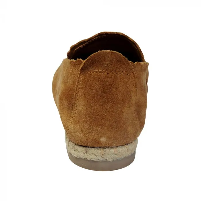 Myra Ladies Velvet Espadrilles Brown Slip-On Shoes S-2993