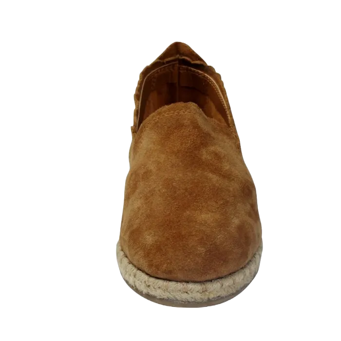 Myra Ladies Velvet Espadrilles Brown Slip-On Shoes S-2993