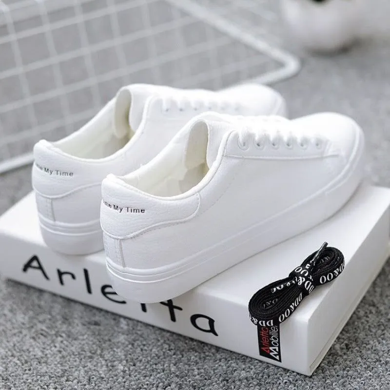 New Casual Flat White Shoes Women