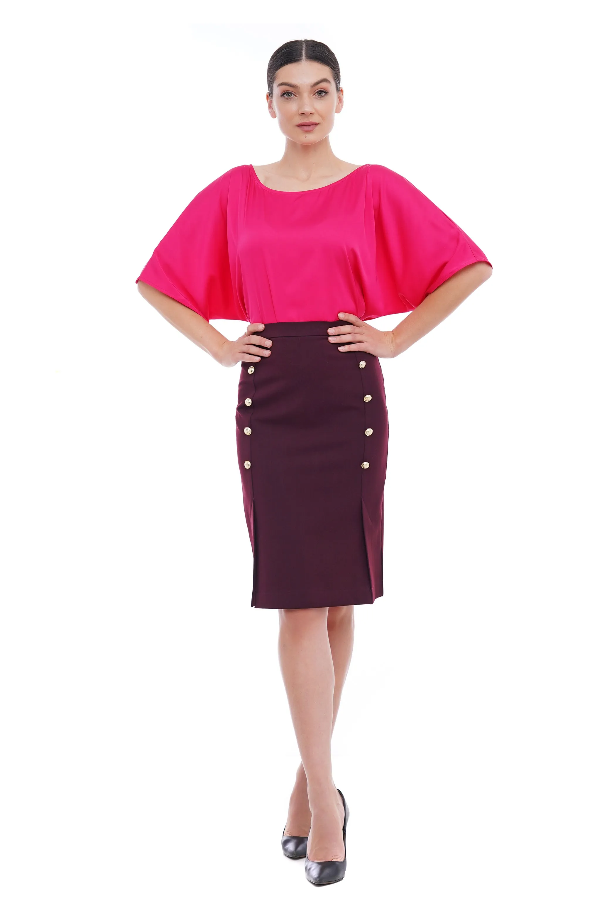 Pink dolman blouse