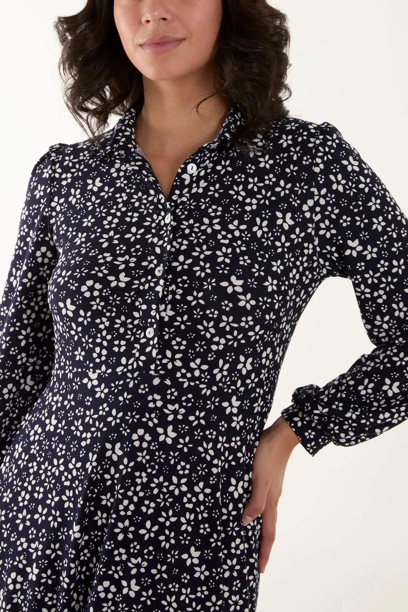 Quinn Ditsy floral midi dress