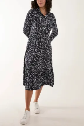 Quinn Ditsy floral midi dress