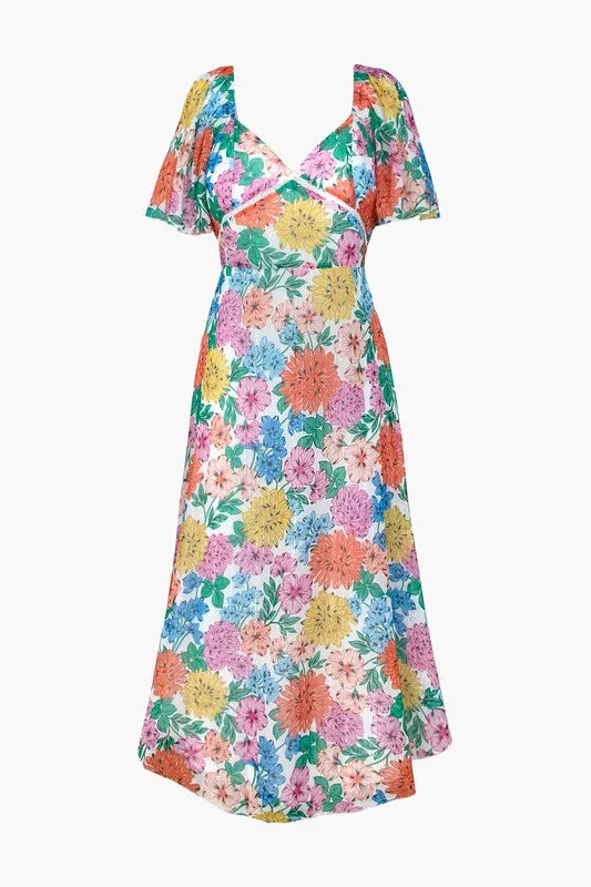 Rhina Floral Chiffon Maxi Dress