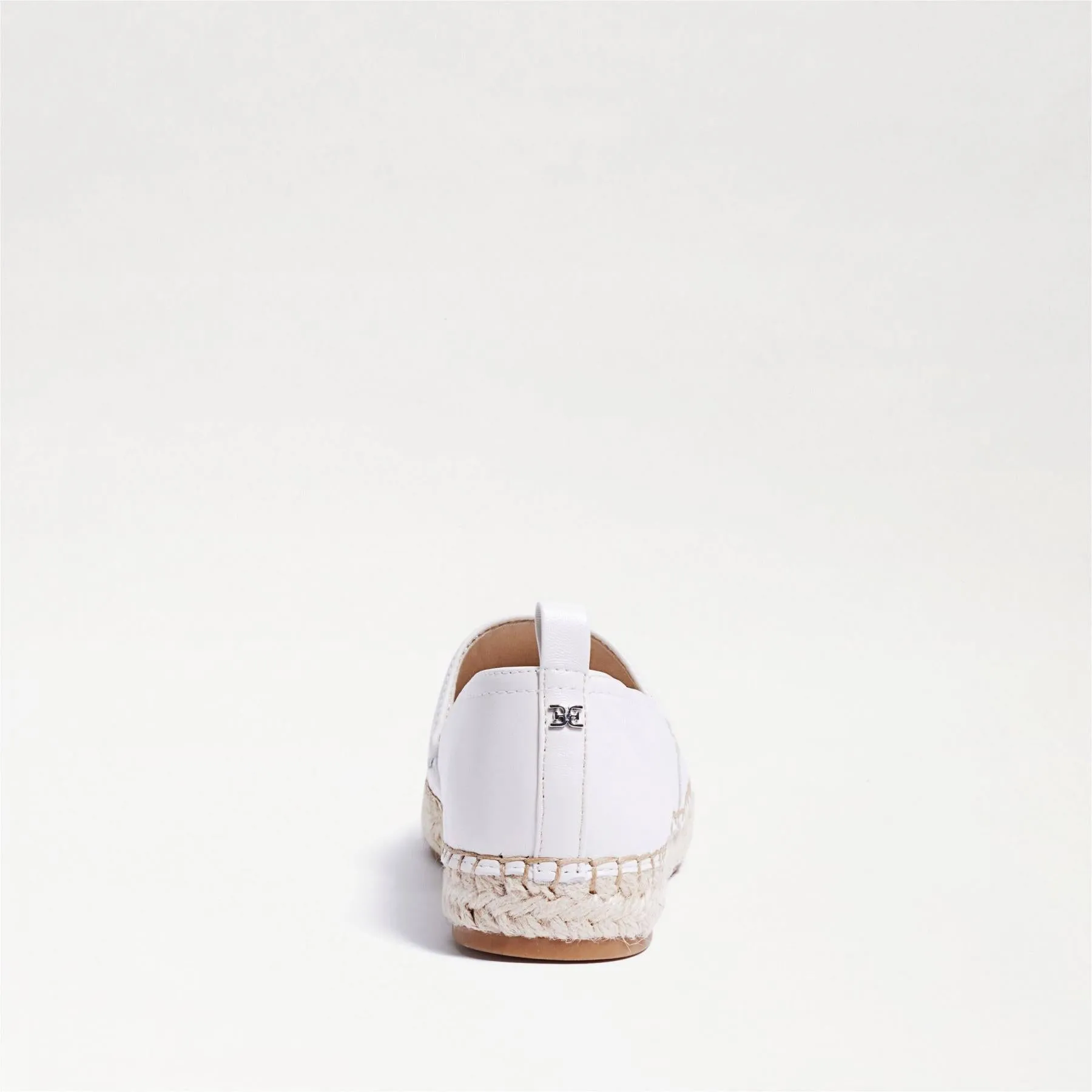 Sam Edelman Kenley White Leather Rounded Toe Slip On Espadrilles Classic Flats
