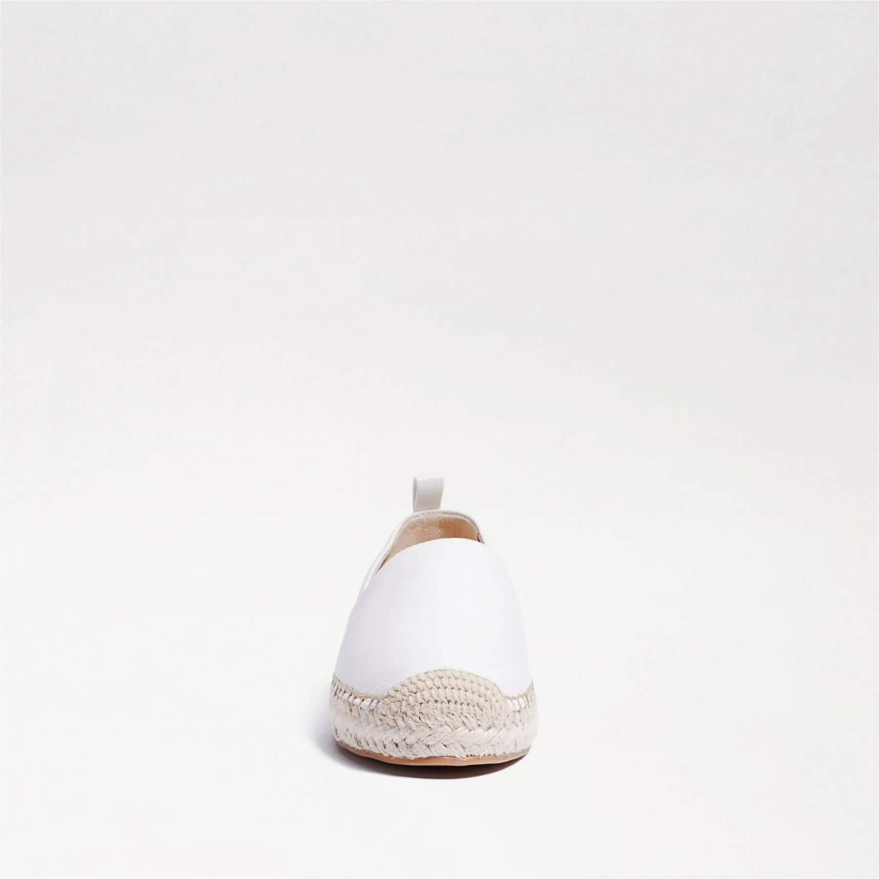 Sam Edelman Kenley White Leather Rounded Toe Slip On Espadrilles Classic Flats