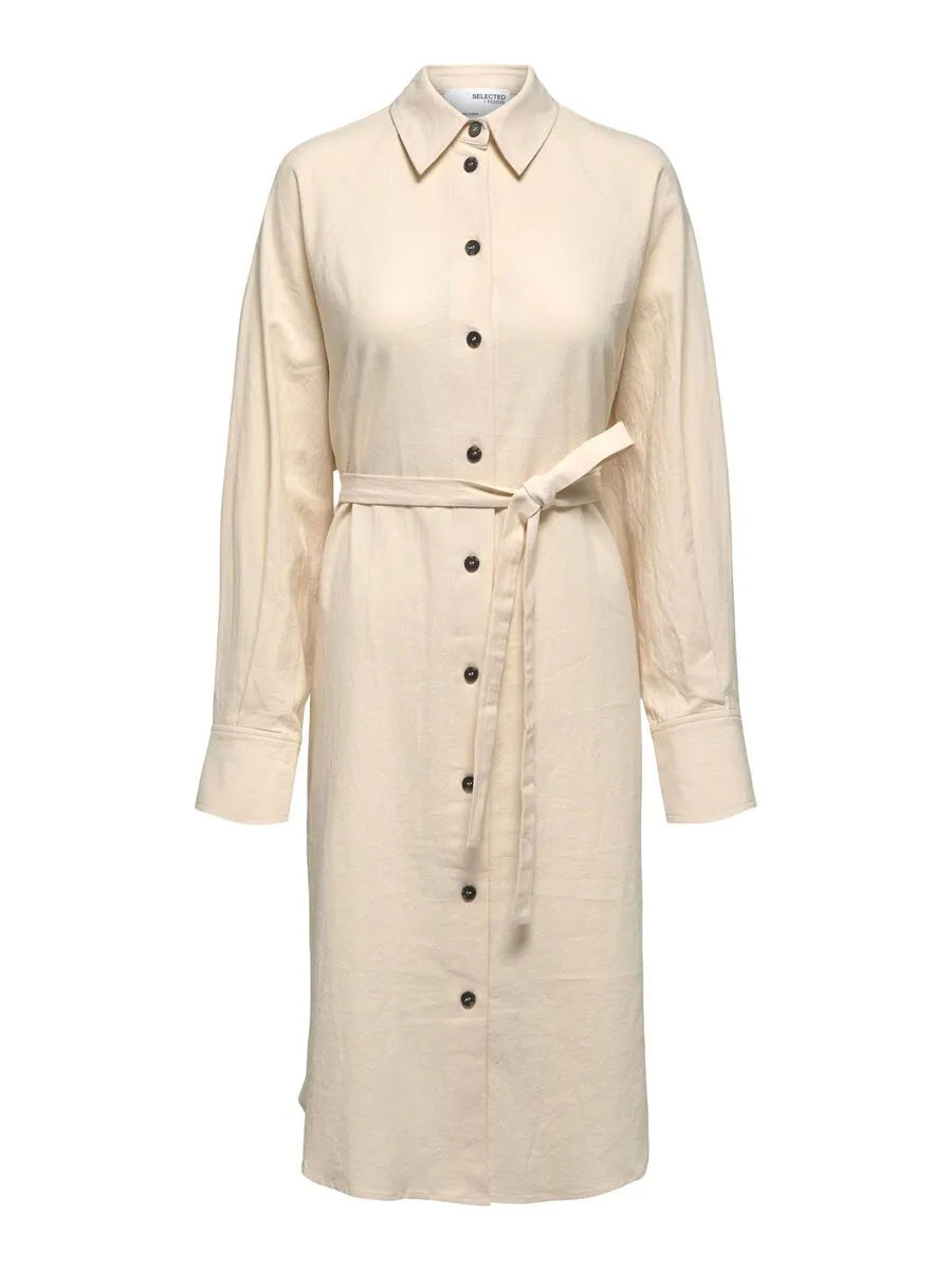 Shirt Dress in Cream