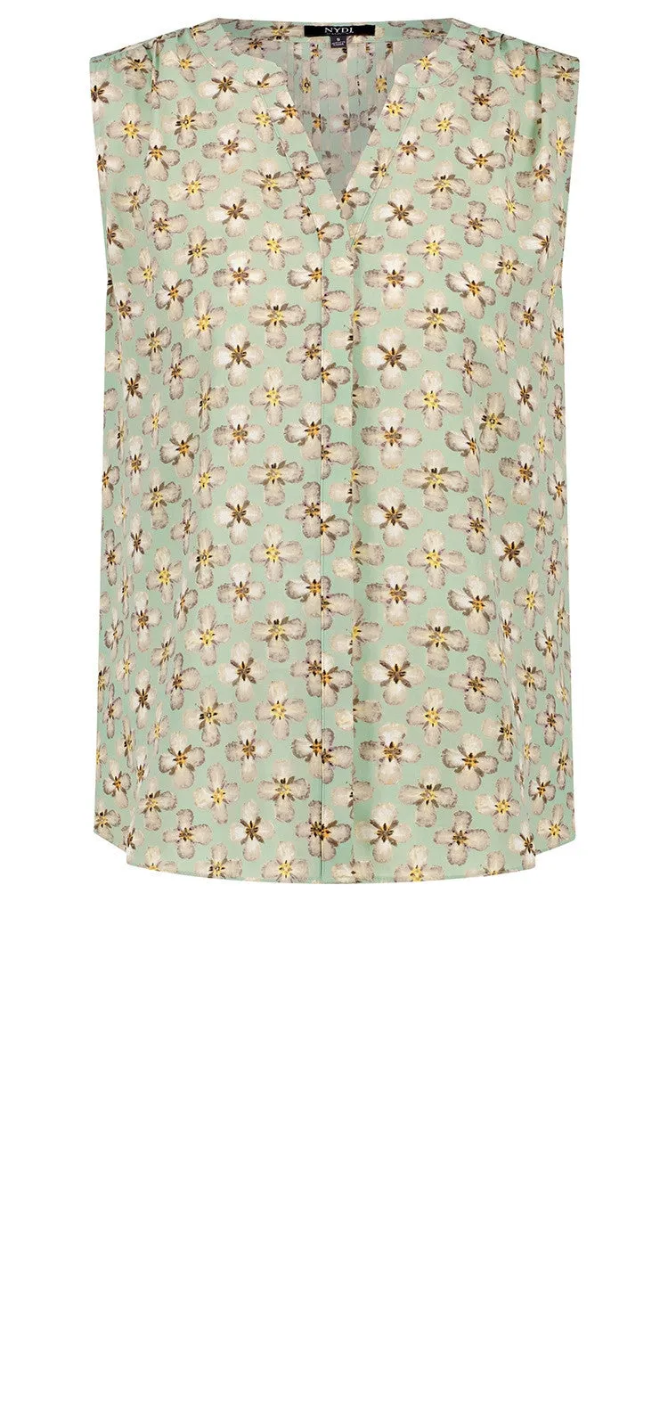Sleeveless Pintuck Floral Print | Fox Cove
