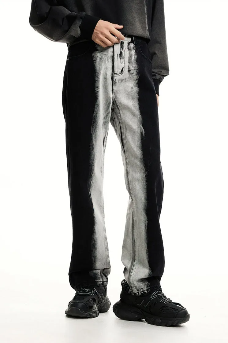 Straight Inner Faded Jeans