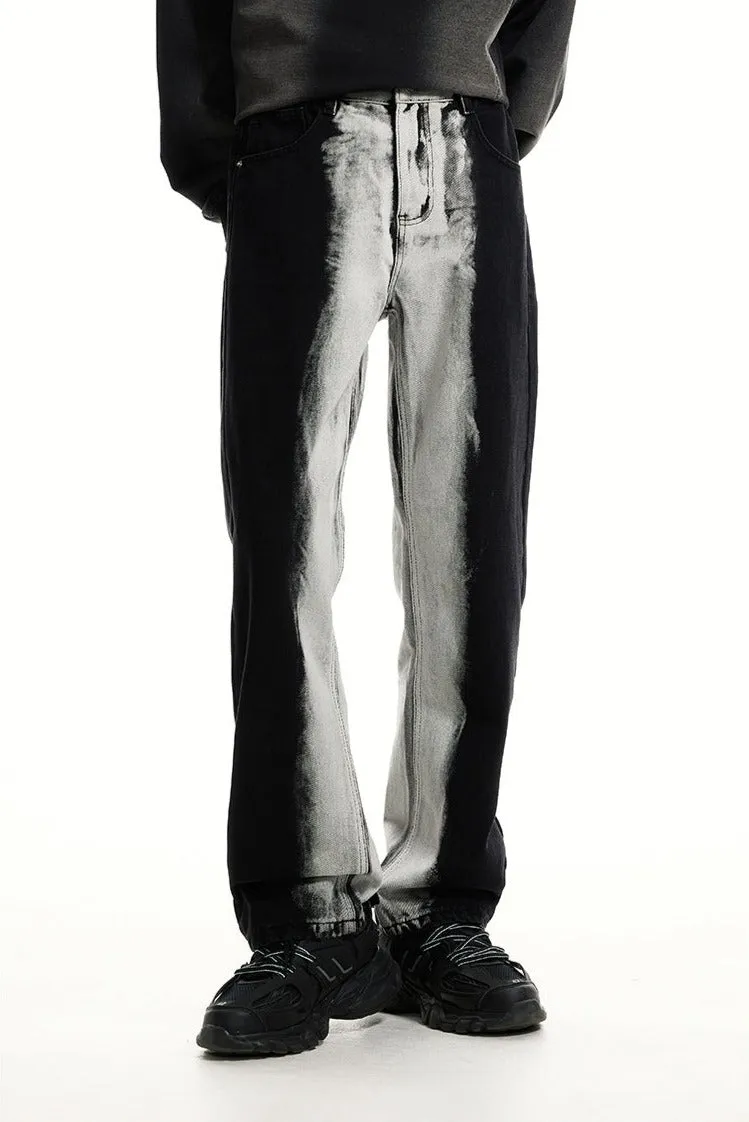 Straight Inner Faded Jeans