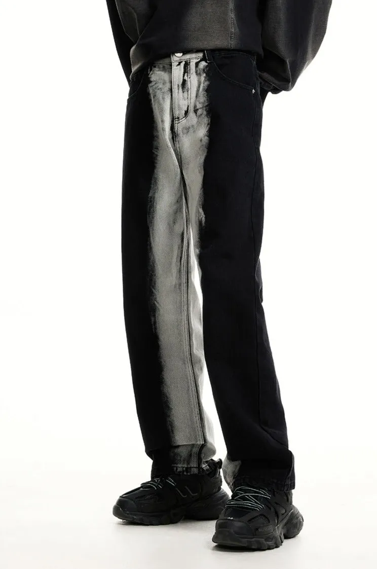 Straight Inner Faded Jeans