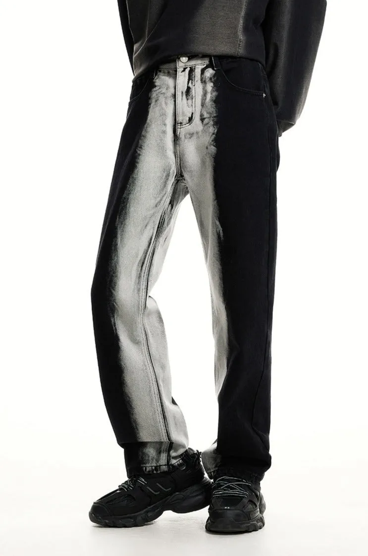 Straight Inner Faded Jeans