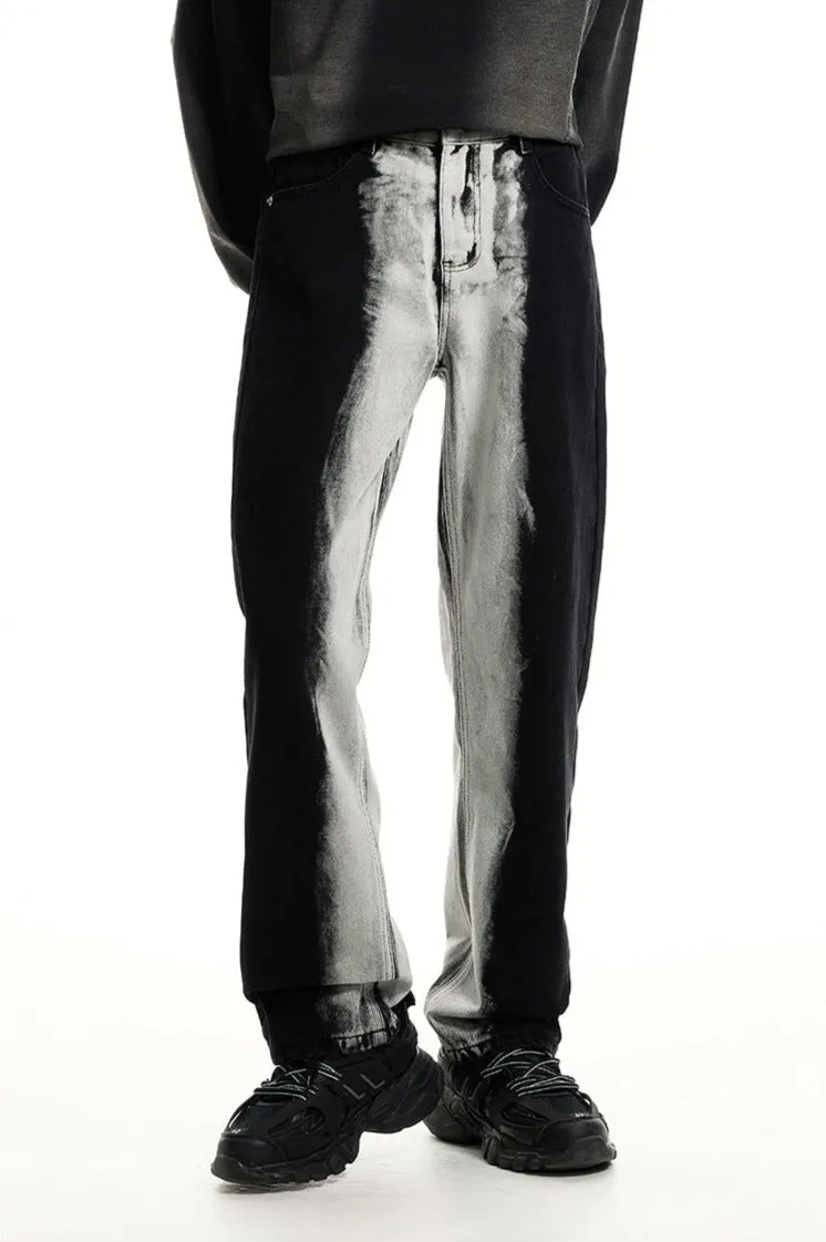 Straight Inner Faded Jeans