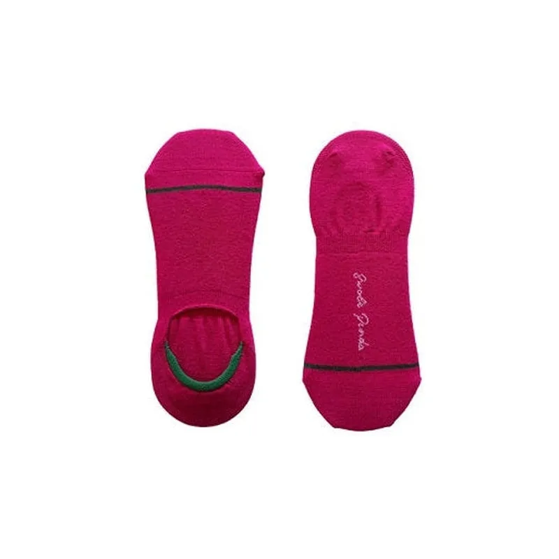 Swole Panda - Ladies Bamboo No Show Socks - Cerise