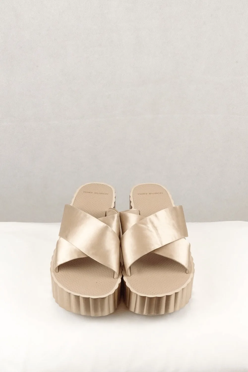 Tory Burch Gold Platform Sandals 11