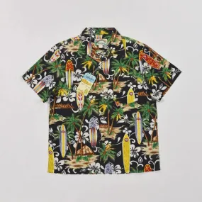 Tropical Surfboard Hawaiian Shirts for Men - 100% Cotton, Short Sleeve