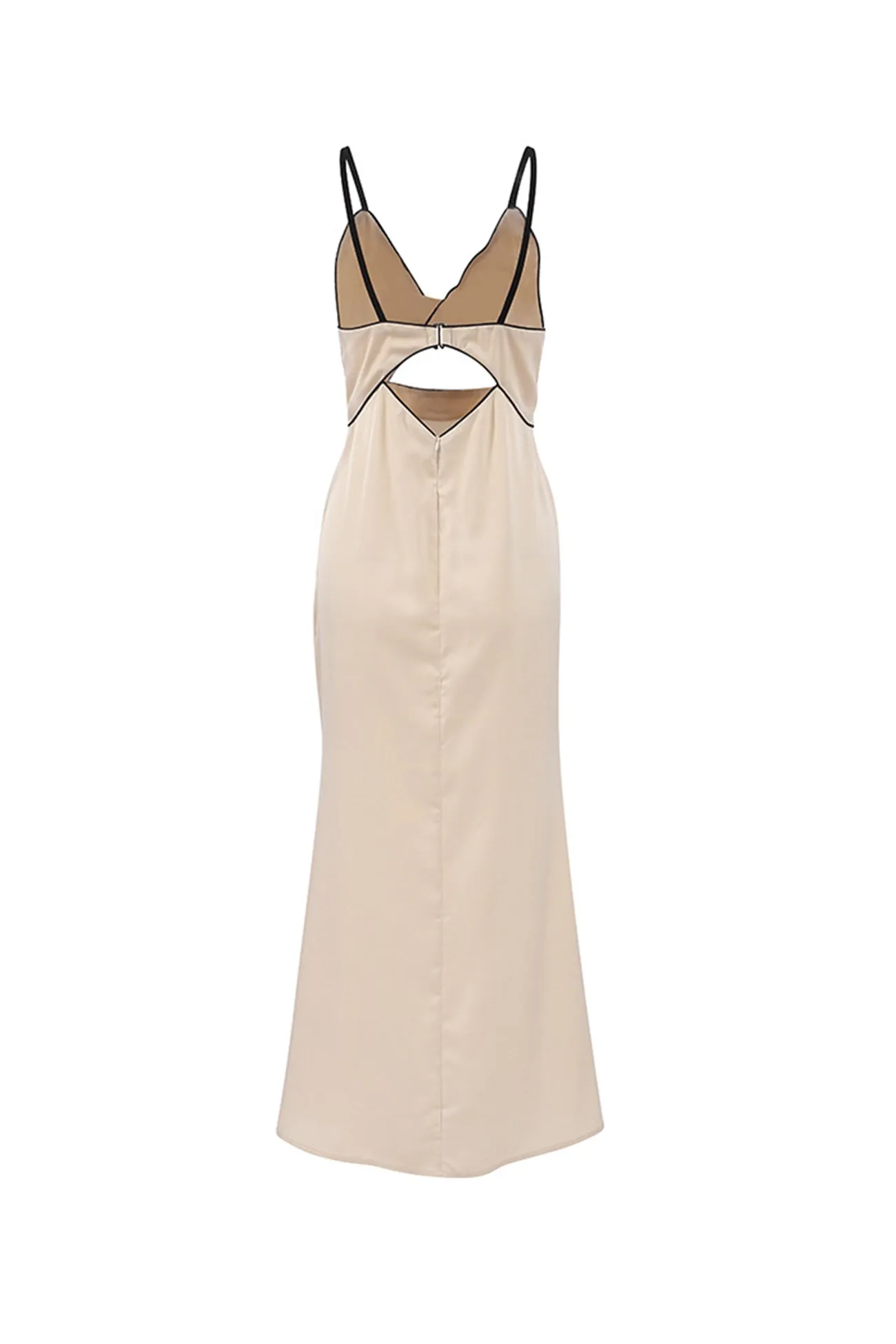 Twisted-front Cutout Slit Cami Dress