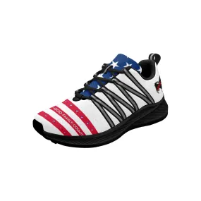 USA patriotic Women's Reflective Webbing Running Shoes (10091)