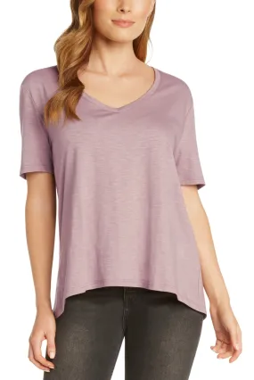 Vintage Feel V-Neck Tee | Lavender, Indigo, Black, Military, Vellum