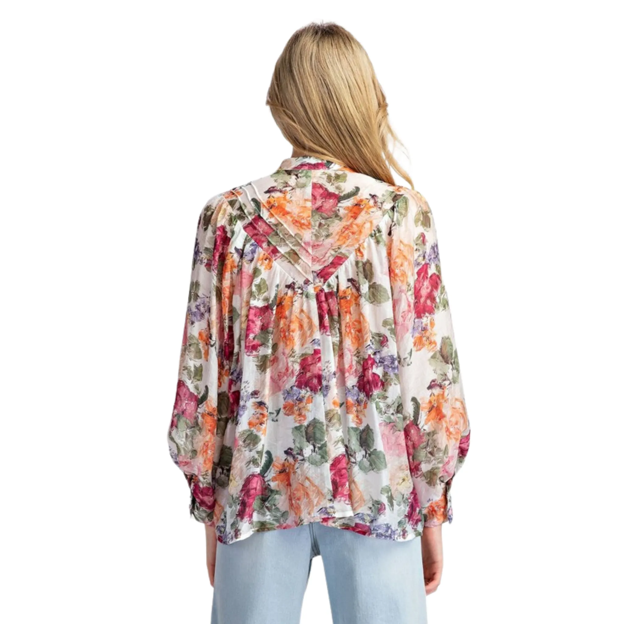 Vintage Floral Printed Blouse