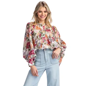 Vintage Floral Printed Blouse