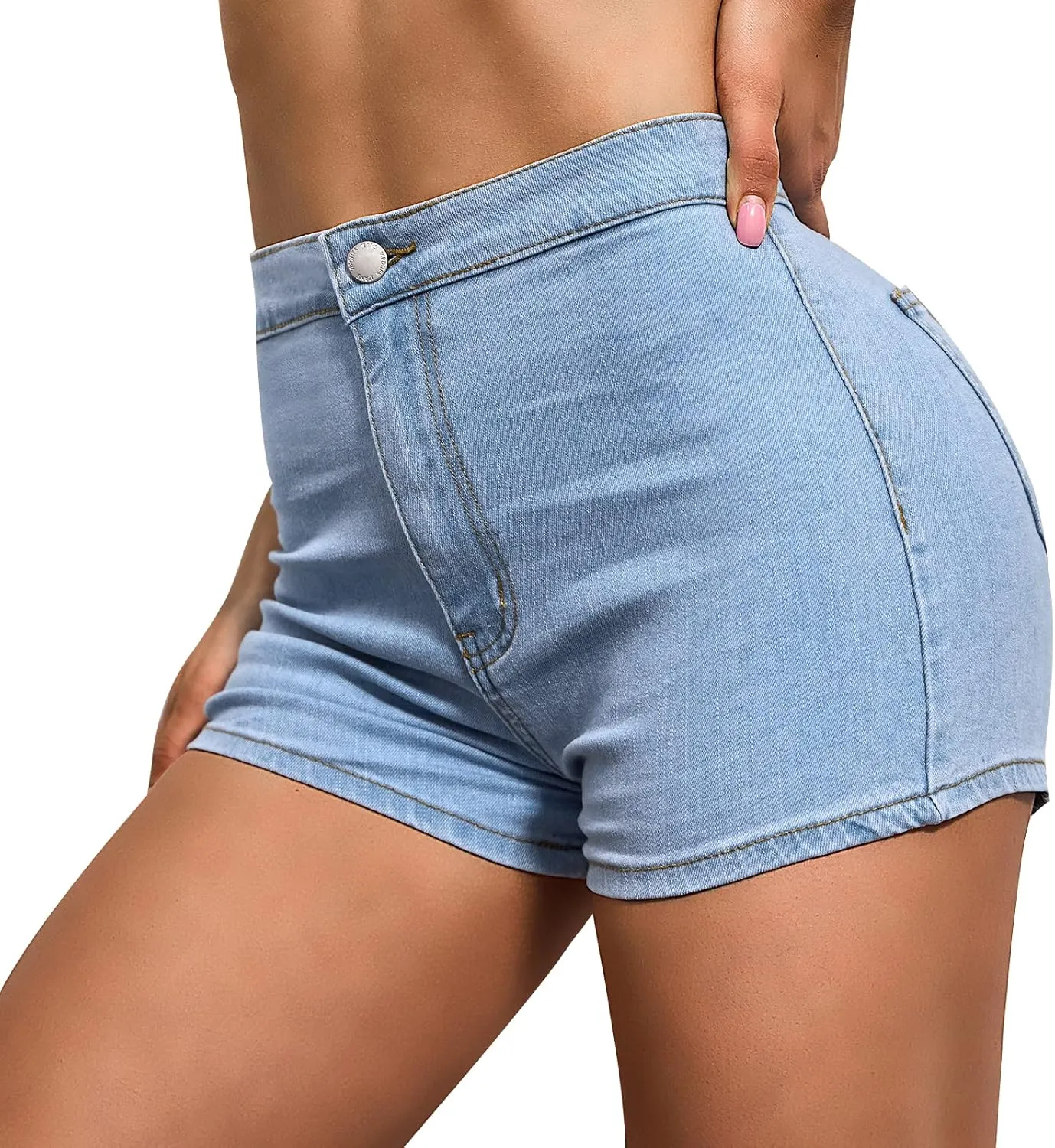 VIPONES Jeans Shorts Womens High Waisted Stretchy Sexy Butt-Lifting Hot Denim Shorts
