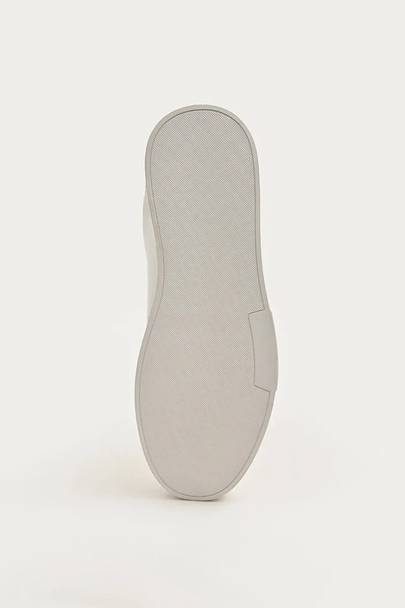 White Solid Sneakers