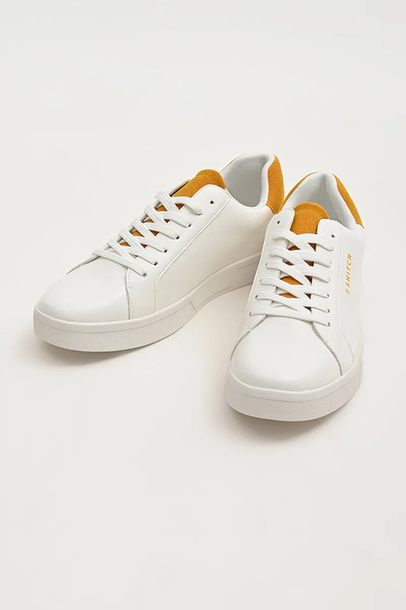White Solid Sneakers