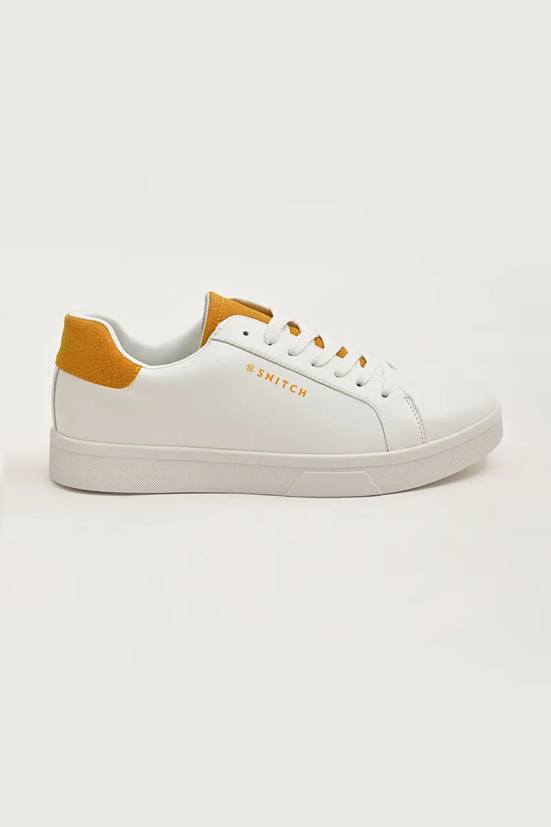 White Solid Sneakers