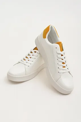 White Solid Sneakers
