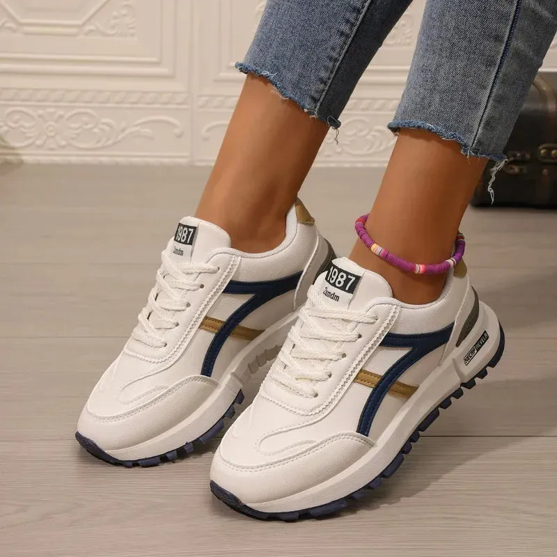 Women Casual Shoes new Breathable Casual Lace Up Sport Shoes