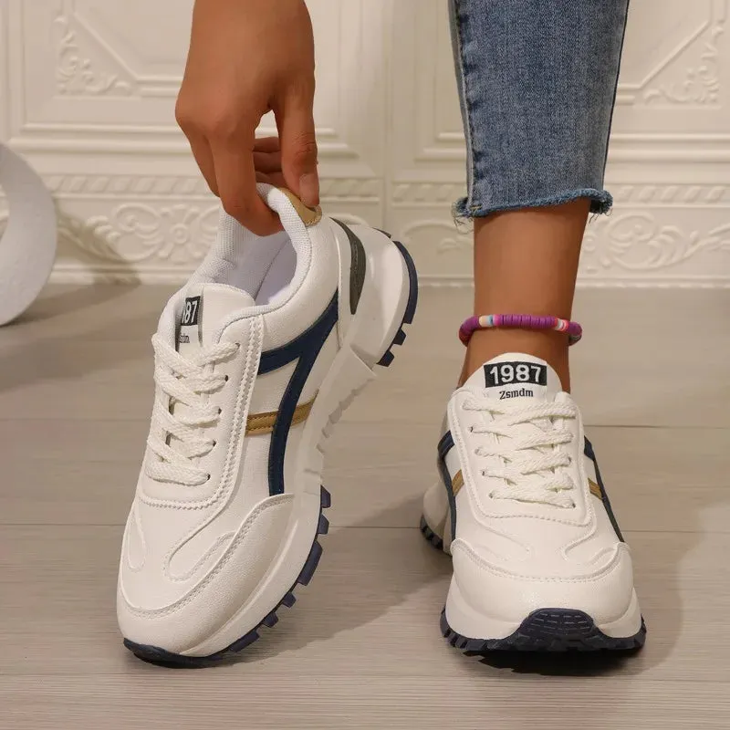 Women Casual Shoes new Breathable Casual Lace Up Sport Shoes