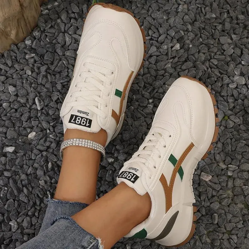 Women Casual Shoes new Breathable Casual Lace Up Sport Shoes