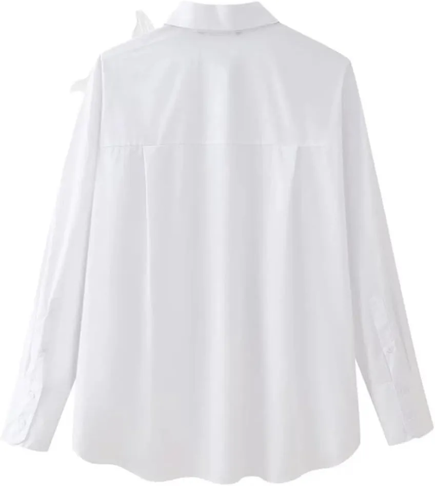 Women Loose Shirt Long Sleeve Blouse Oversize Top