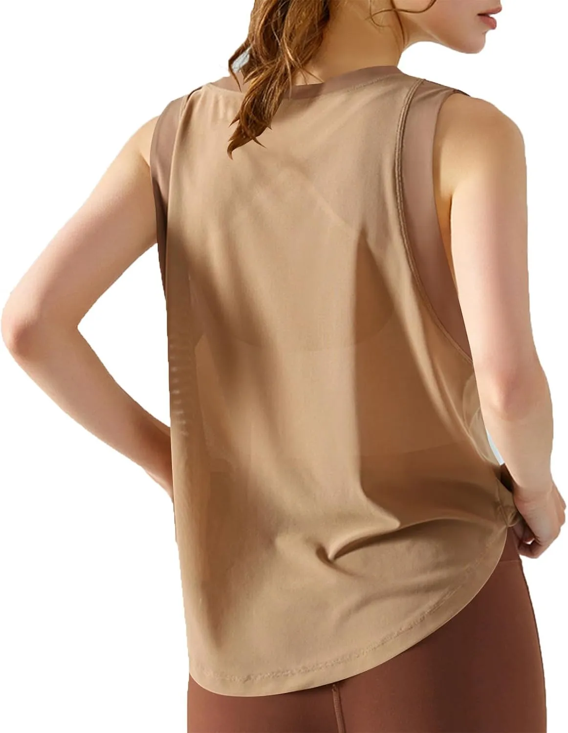 Workout Tank Tops for Women Summer Lightweight Tops Sleeveless Loose Athletic Gym Quick Dry Breath Mesh Yoga Shirts